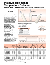 Thumbnail of document Data Sheet - 1PT1000FR828 Ruggedized Thin Film RTD elements